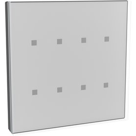 Pulsador 8 Laüka Dot cristal blanco DINUY PU KNT 118 marco Cromo