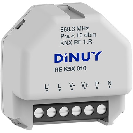 Actuador de regulacion 1-10V KNX-RF 1 canal DINUY PE K5X 010