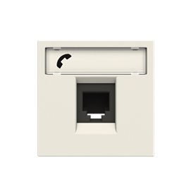 Toma de telefono 6 contactos  Niessen N2217.6 BL serie Zenit color Blanco