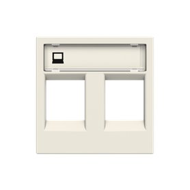 Tapa para 2 conectores informatica  Niessen N2218.2 BL serie Zenit color Blanco