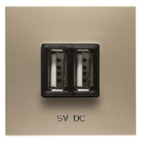 Cargador doble USB Niessen N2285 CV serie Zenit color Cava