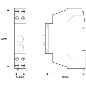 Regulador modular para lamparas LED con mando rotativo DINUY RE EL1 LE3