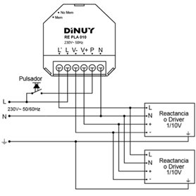 Regulador para equipos 1-10V DINUY RE PLA 010