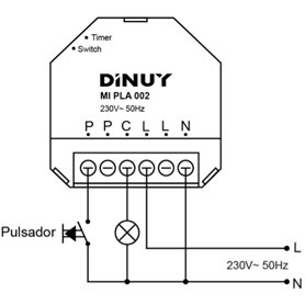 Minutero para caja de registro a 3 hilos DINUY MI PLA 002