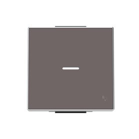 Tecla pulsador campana con visor Niessen 8504.3 TP serie Sky Taupe