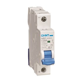 Interruptor Automatico DC Chint NB1DC-1P-C25-250V 1P 25A 6KA 250Vdc
