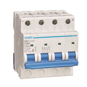 Interruptor Automatico DC Chint NB1DC-4P-C10-1000V 4P 10A 6KA 1000Vdc