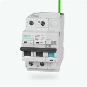 Protector sobretensiones mixto TOSCANO COMBI-MINI-2P50T15 10002910