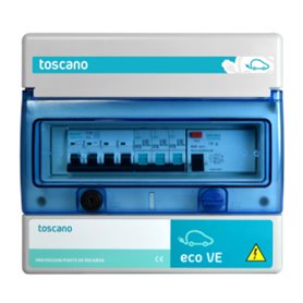 Cuadro mando recarga vehiculo 4x32A 22,17kW ECO-VE-COMBI-4P32T15 TOSCANO 10003073