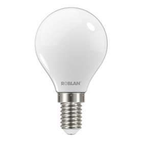 Bombilla Esferica Cristal Led E-14 4w 45mm ROBLAN FROSTA155FE14 4.000 k  