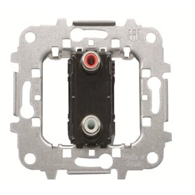 Toma conexion 2 conectores RCA NIESSEN 8155.2 serie SKY