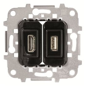 Toma conexion 1 HDMI hembra-hembra + 1 USB NIESSEN 8155.78 serie SKY