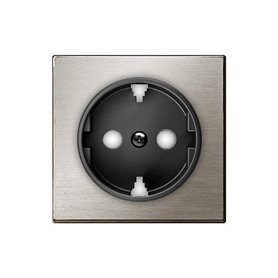 Tapa Schuko 2p+TT Niessen 8588 AI serie Sky Acero Inoxidable
