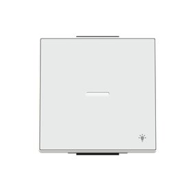 Tecla blanca con simbolo luz y visor NIESSEN 8504.4 BB serie SKY