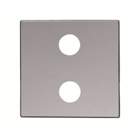 Tapa plata toma VDI para 2 RCA NIESSEN 8555.2 PL serie SKY