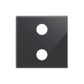 Tapa cristal negro toma VDI para 2 RCA NIESSEN 8555.2 CN serie SKY