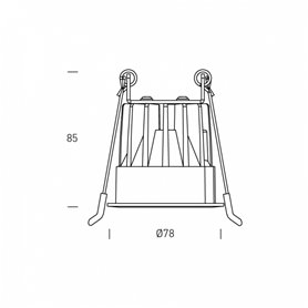 Empotrable LED de techo QATAR 12 HOFFLIGHTS 1.1061.0212 negro 3000K