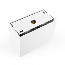 Downlight de superficie BOGOTA square doble HOFFLIGHTS 1.2024.1190 blanco/negro