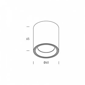 Downlight LED superficie NEPAL 7 round HOFFLIGHTS 1.2000.1112 blanco/negro
