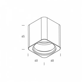 Downlight LED superficie NEPAL 7 square HOFFLIGHTS 1.2001.1112 blanco/negro