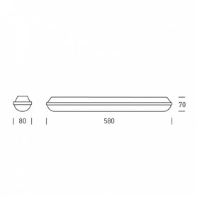 Regleta LED techo FINLAND HOFFLIGHTS 1.6101.1414 20W 4K