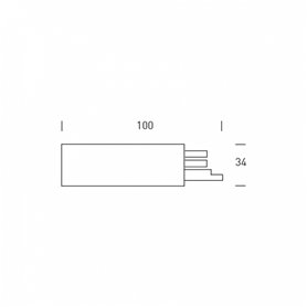 Alimentacion derecha ON-OFF HOFFLIGHTS 1.5000.8211 negro