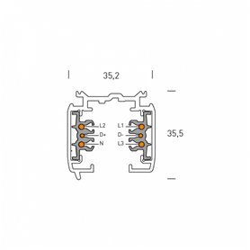Carril trifasico superficie DALI HOFFLIGHTS 1.5000.8153 blanco 3m