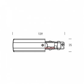 Alimentacion izquierda Dali HOFFLIGHTS 1.5000.8160 blanco