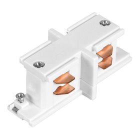 Conector EU Lineal  para Carril Roblan TRACKLINEBEU Blanco