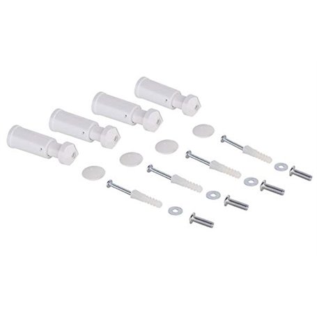 Kit soportes toalleros 4 uds Aquabit TOA0004201V00 Blanco 