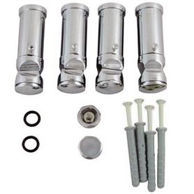 Kit soportes toalleros 4 uds Aquabit TOA0004203V00 Cromo 