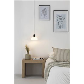 Lampara colgante FARO Barcelona 20339-116 TATAWIN S Negro satinado/Opal