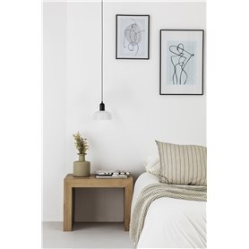 Lampara colgante FARO Barcelona 20339-116 TATAWIN S Negro satinado/Opal