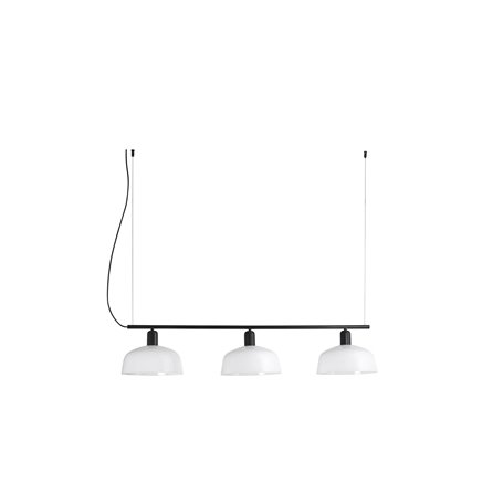 Lampara colgante FARO Barcelona 20338-119 TATAWIN LINEAL M Negro satinado/Opal