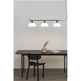 Lampara colgante FARO Barcelona 20338-119 TATAWIN LINEAL M Negro satinado/Opal