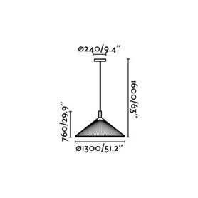 Lampara colgante FARO Barcelona 20125 SAIGON IN 1300 Negro mate/Blanco