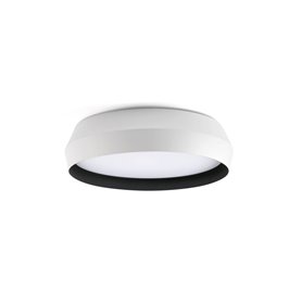 Lampara Led plafon FARO Barcelona 64278 SHOKU 350 Blanco/Negro