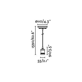 Lampara colgante FARO Barcelona 65134 ART Negro