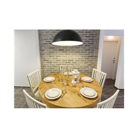 Lampara colgante FARO Barcelona 68561 MARGOT Negro mate/Madera