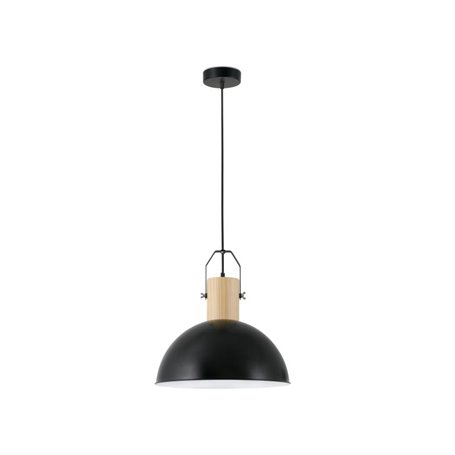 Lampara colgante FARO Barcelona 68561 MARGOT Negro mate/Madera