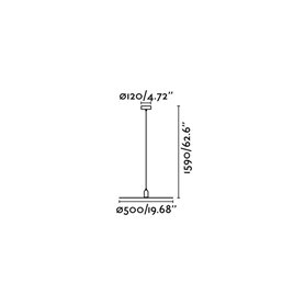 Lampara colgante FARO Barcelona 68145 PLAT Negro mate
