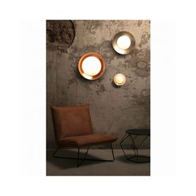 Lampara plafon FARO Barcelona 62135 SIDE 200 Negro mate/Cobre
