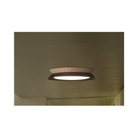 Lampara Led plafon FARO Barcelona 20094 TENDER Negro mate/Roble