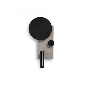 Lampara Aplique con lector Faro Barcelona KLEE 20065 Gris texturizado (derecho)