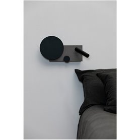 Lampara Aplique con lector Faro Barcelona KLEE 20066 Gris texturizado (izquierdo)