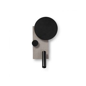 Lampara Aplique con lector Faro Barcelona KLEE 20066 Gris texturizado (izquierdo)