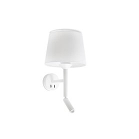 Lampara aplique FARO Barcelona 20302-92 SAVOY READER Blanco mate/Blanco