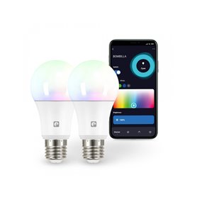 Pack 2 bombillas Led RGB WIFI GARZA SMART HOME 480058A 11W E-27 