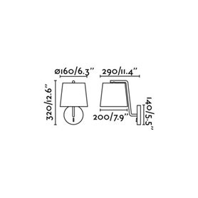 Lampara aplique FARO Barcelona 29326 BERNI Blanco mate/Blanco