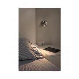 Lampara Led aplique FARO Barcelona 62709 BOC Niquel satinado